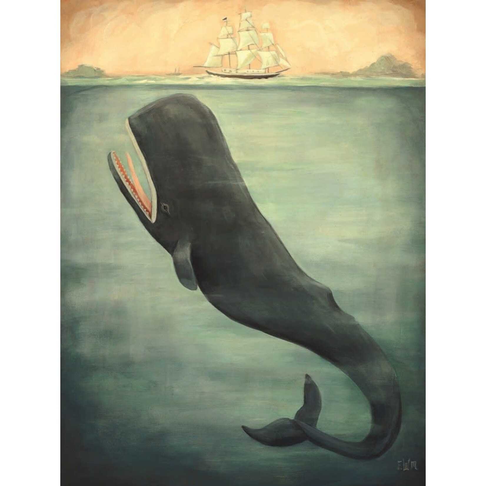 New York Puzzle Co Dream World - Leviathan Below 500 Piece Puzzle