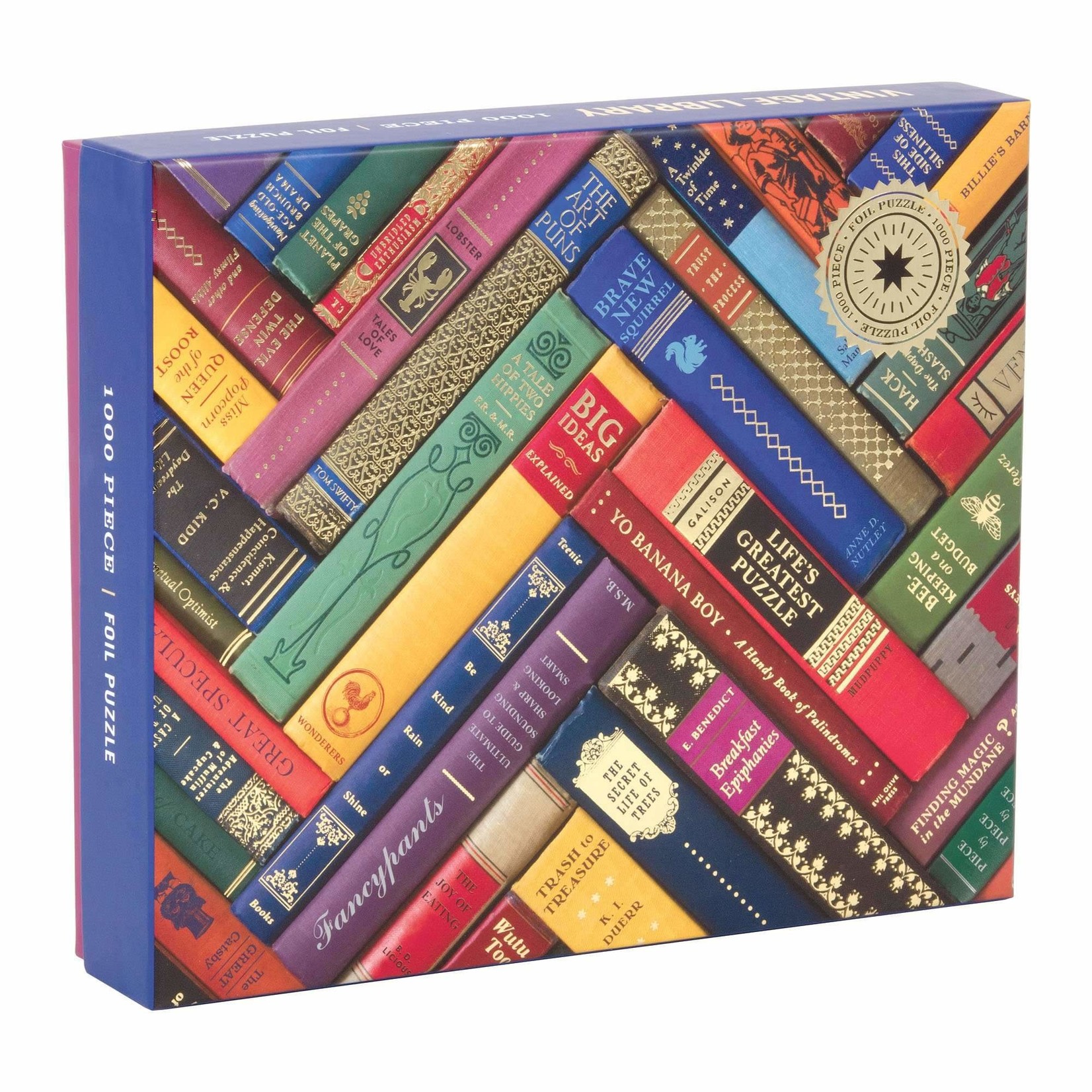 galison Vintage Library 1000 Piece Foil Stamped Jigsaw Puzzle