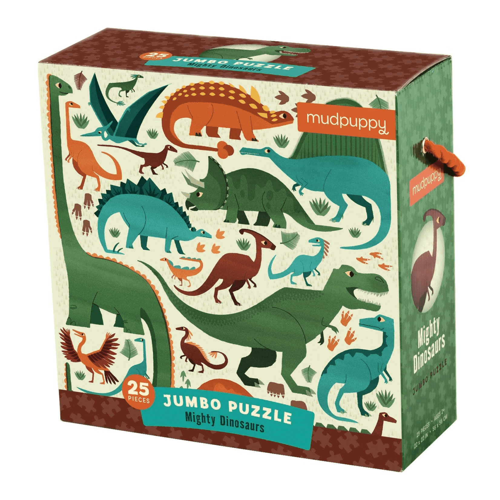 Mudpuppy Jumbo 25 Piece Puzzle - Mighty Dinosaurs Jumbo Puzzle