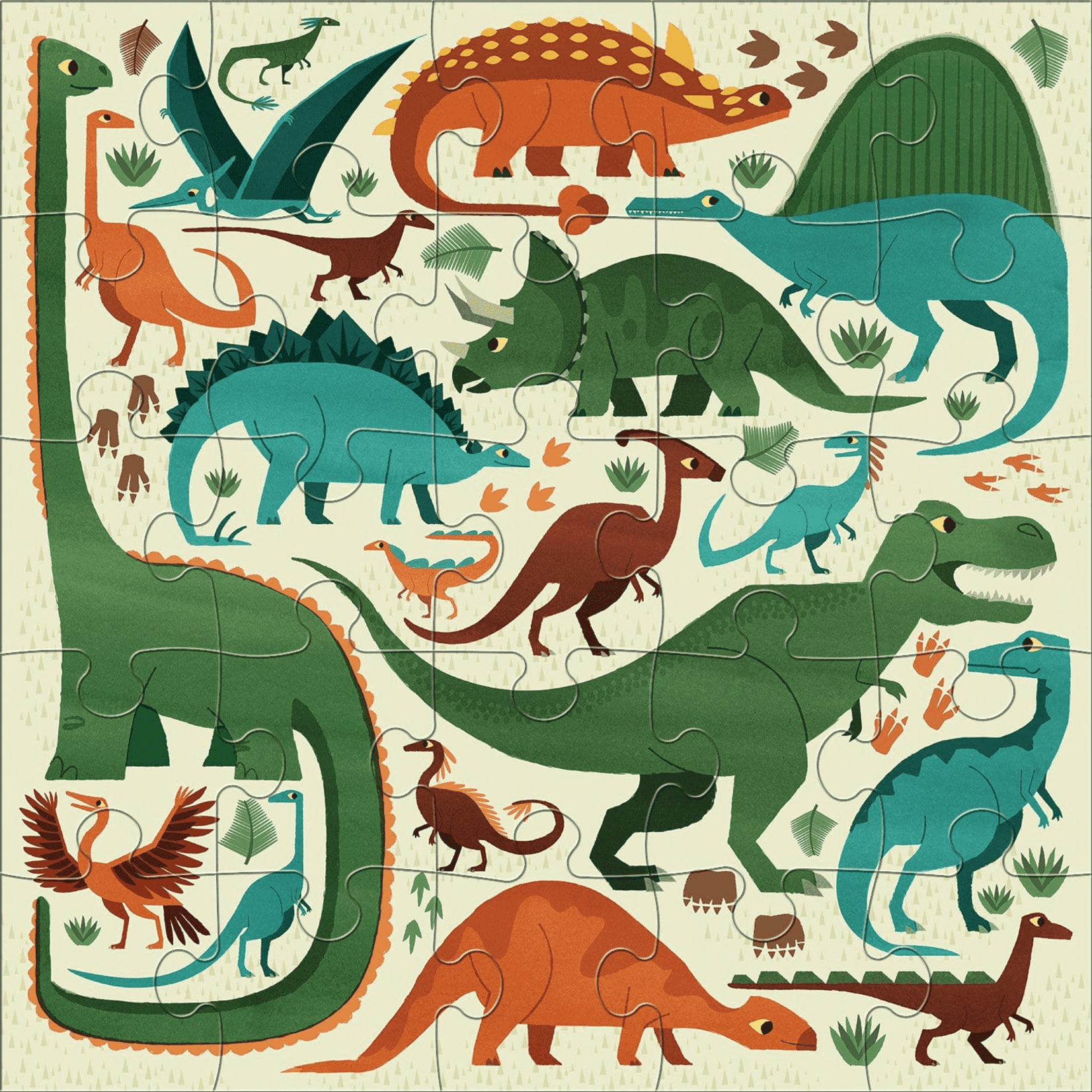 Mudpuppy Jumbo 25 Piece Puzzle - Mighty Dinosaurs Jumbo Puzzle