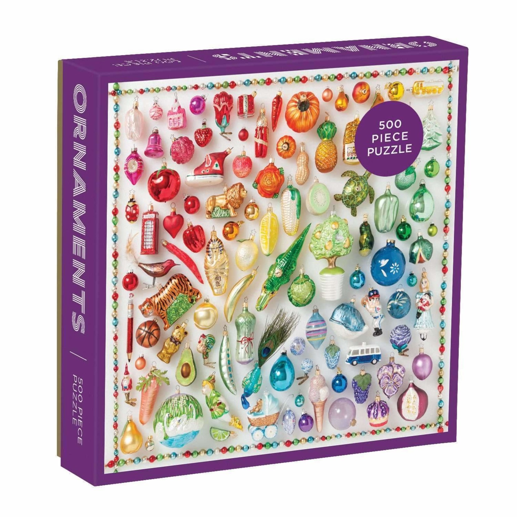 galison Rainbow Ornaments 500 Piece Jigsaw Puzzle