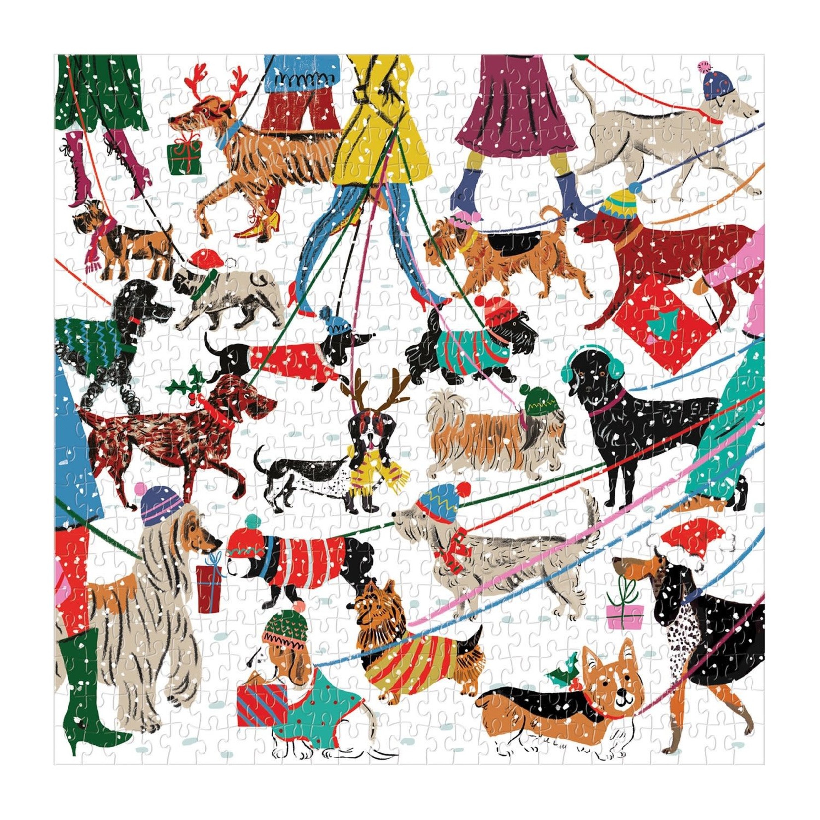 galison Winter Dogs 500 Piece Jigsaw Puzzle