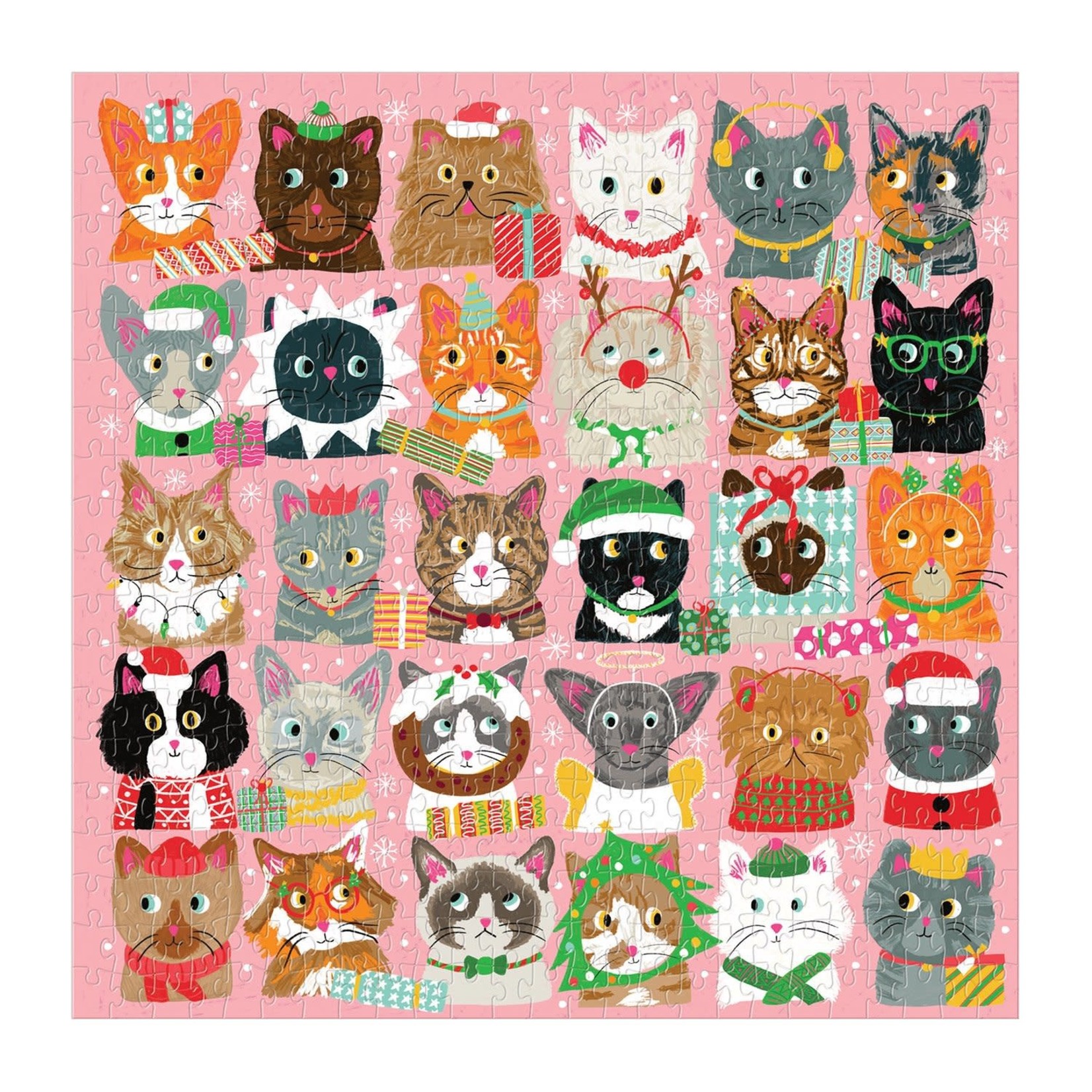 galison Festive Furballs 500 Piece Jigsaw Puzzle