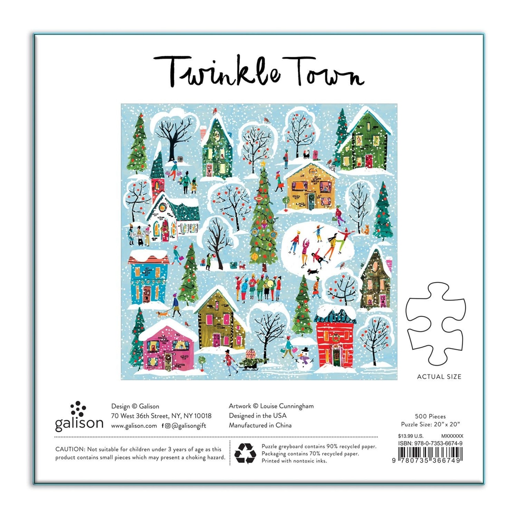 galison Twinkle Town 500 Piece Jigsaw Puzzle