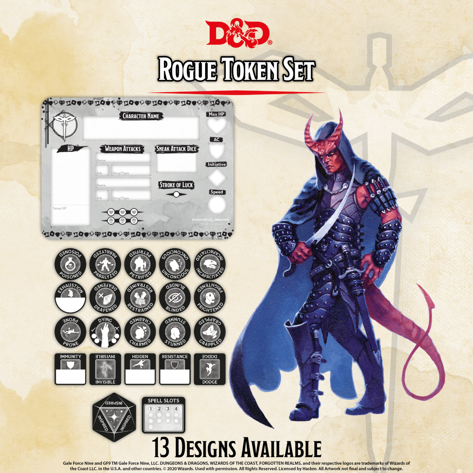 Gale Force Nine D&D Character Token Set: Rogue