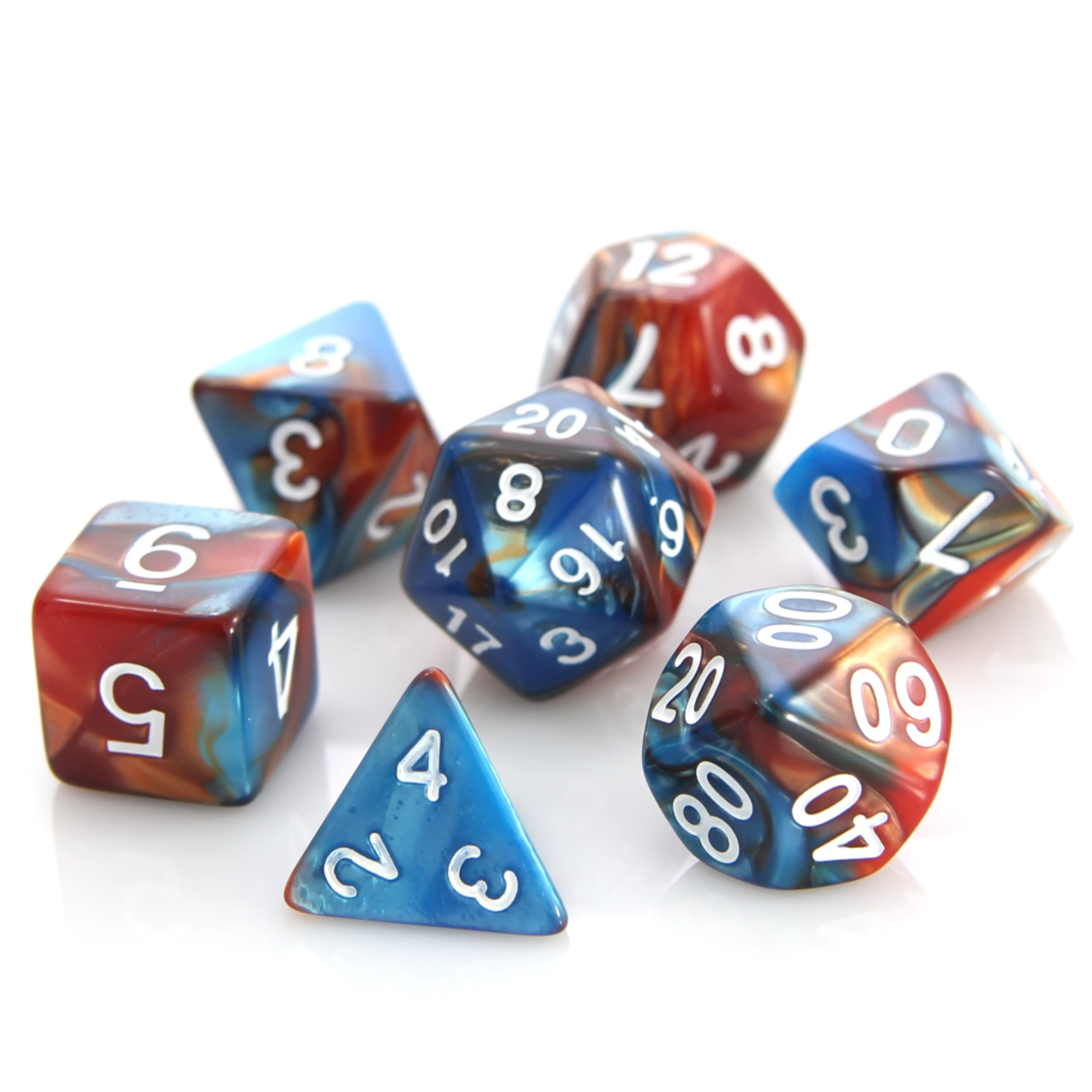 Die Hard Dice 7 Piece RPG Set - Copper and Turquoise Alloy