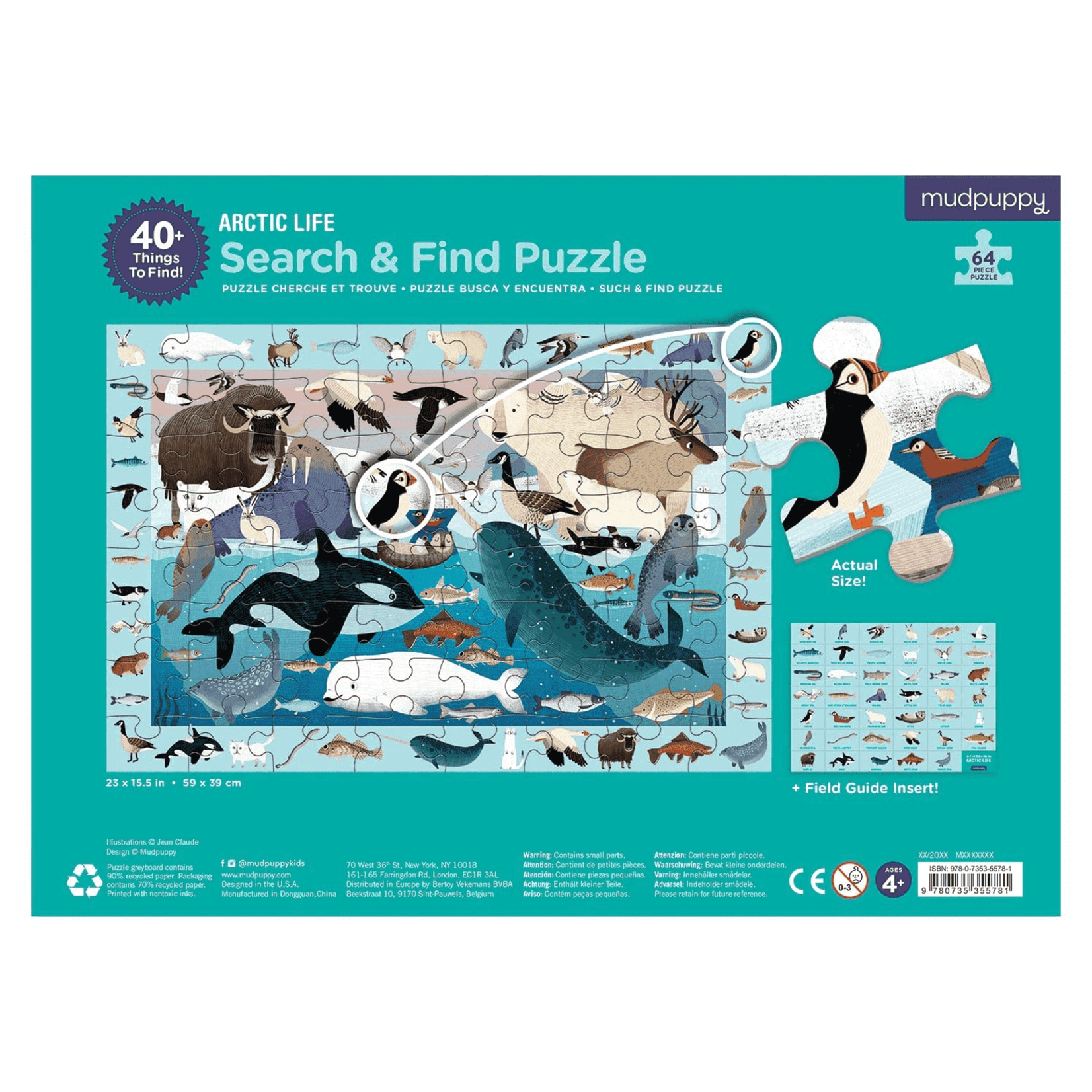 Mudpuppy Search & Find 64 Piece Puzzle - Arctic Life
