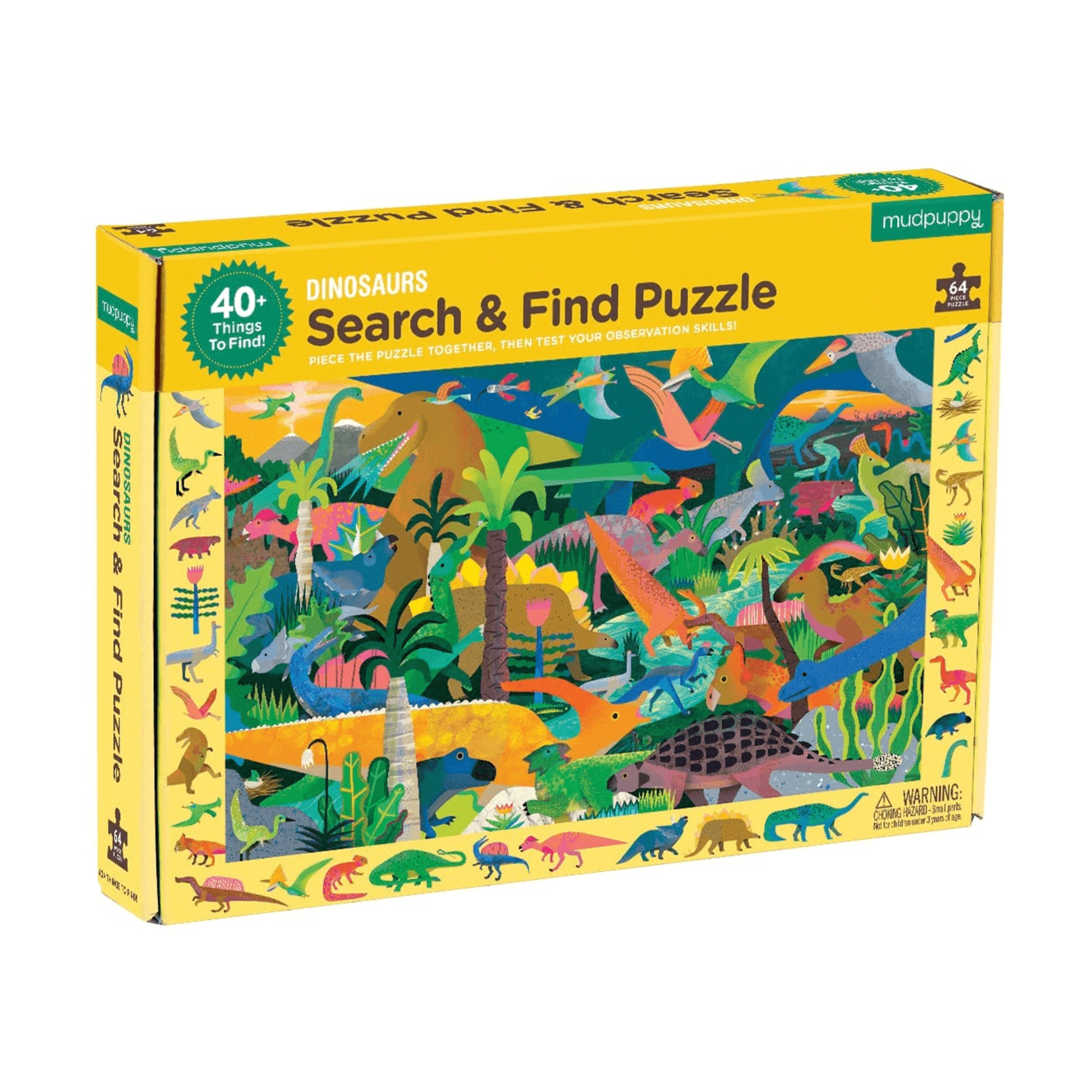 Mudpuppy Search & Find 64 Piece Puzzle - Dinosaurs