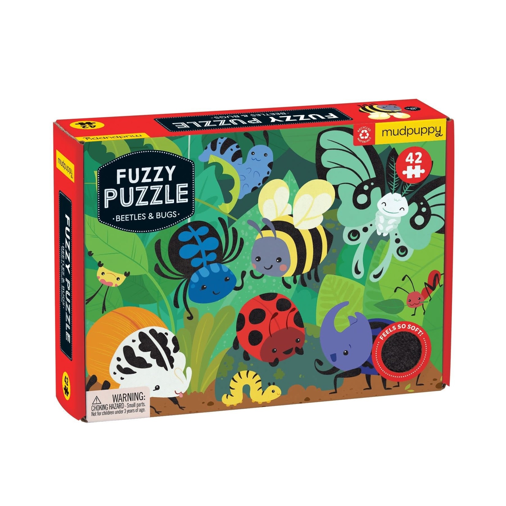 Mudpuppy Fuzzy Puzzle - Beetles & Bugs 42 Piece