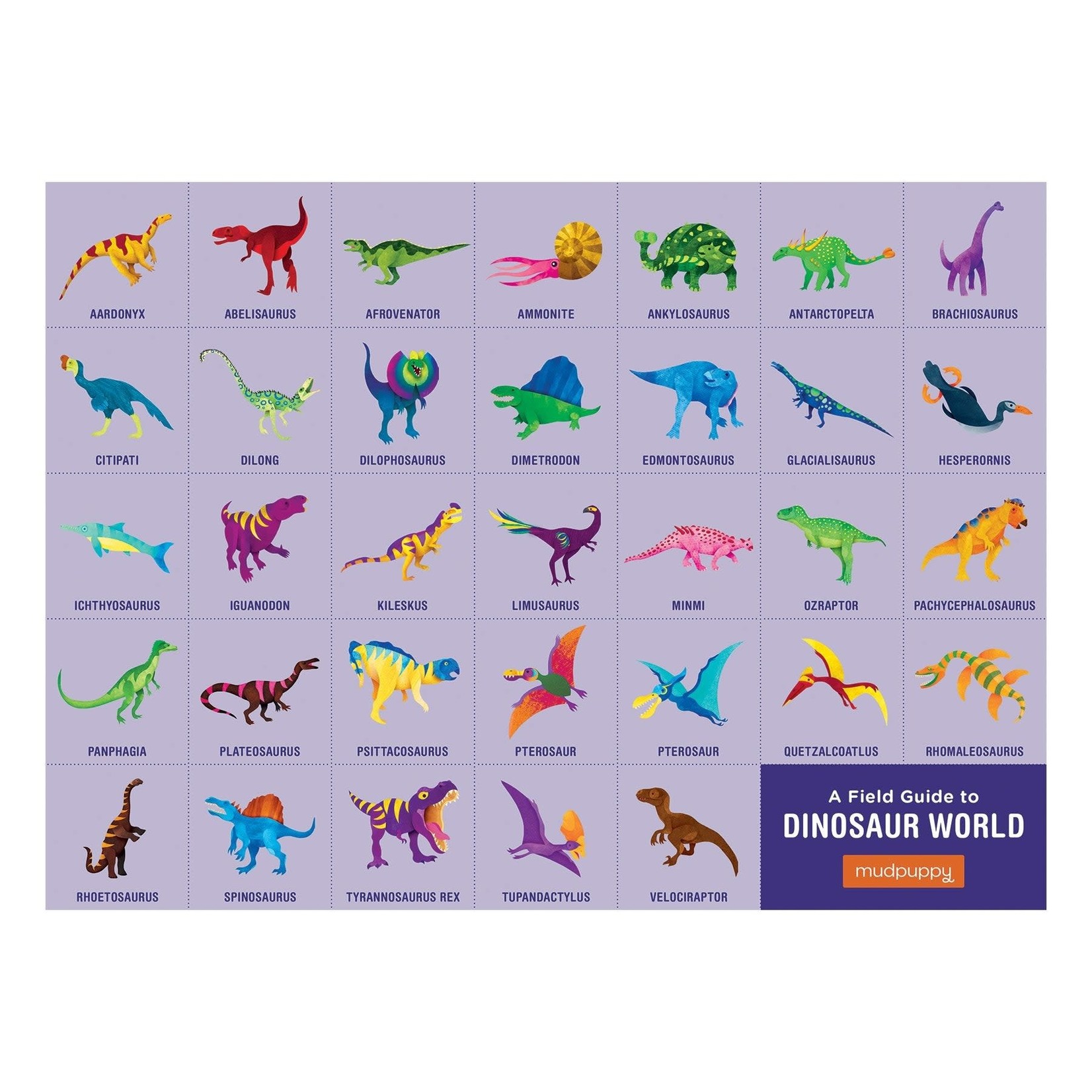 Mudpuppy Dinosaur World Geography Puzzle 80 Pieces