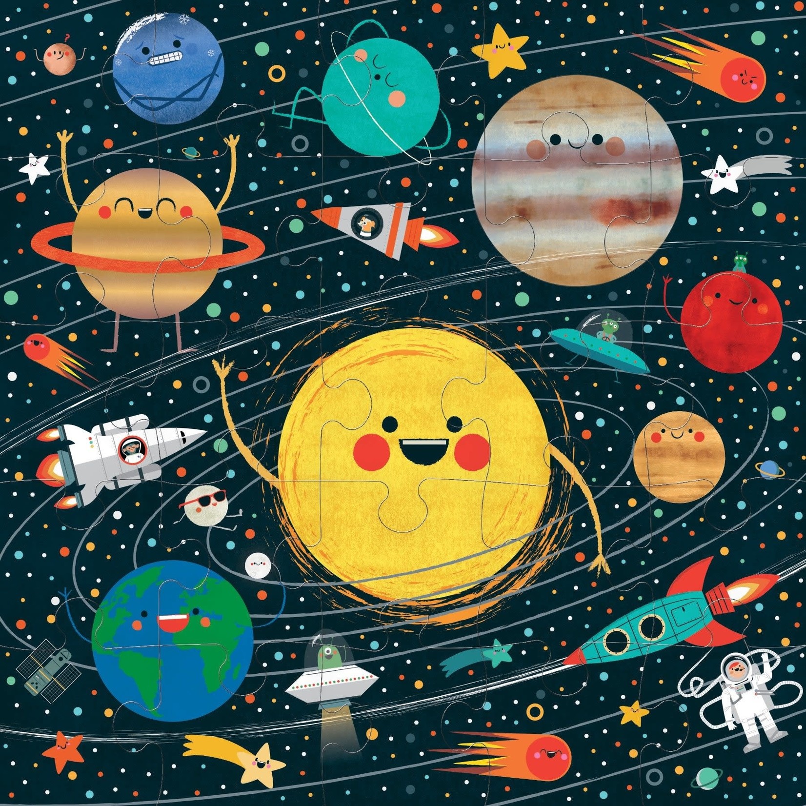 Mudpuppy Jumbo Puzzle - Solar System 25 Pieces