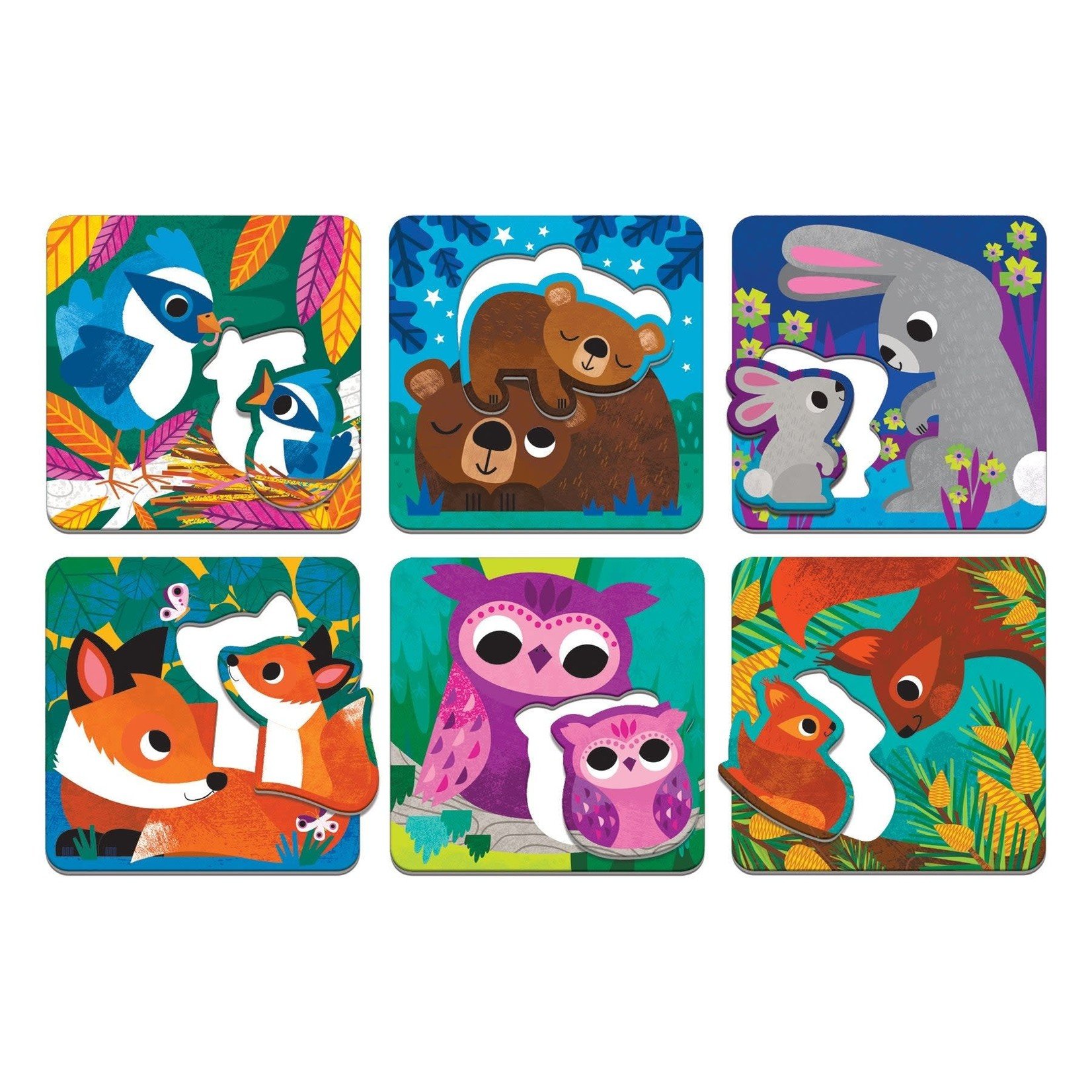 Mudpuppy I Love You Match-Up Puzzles - Forest Babies