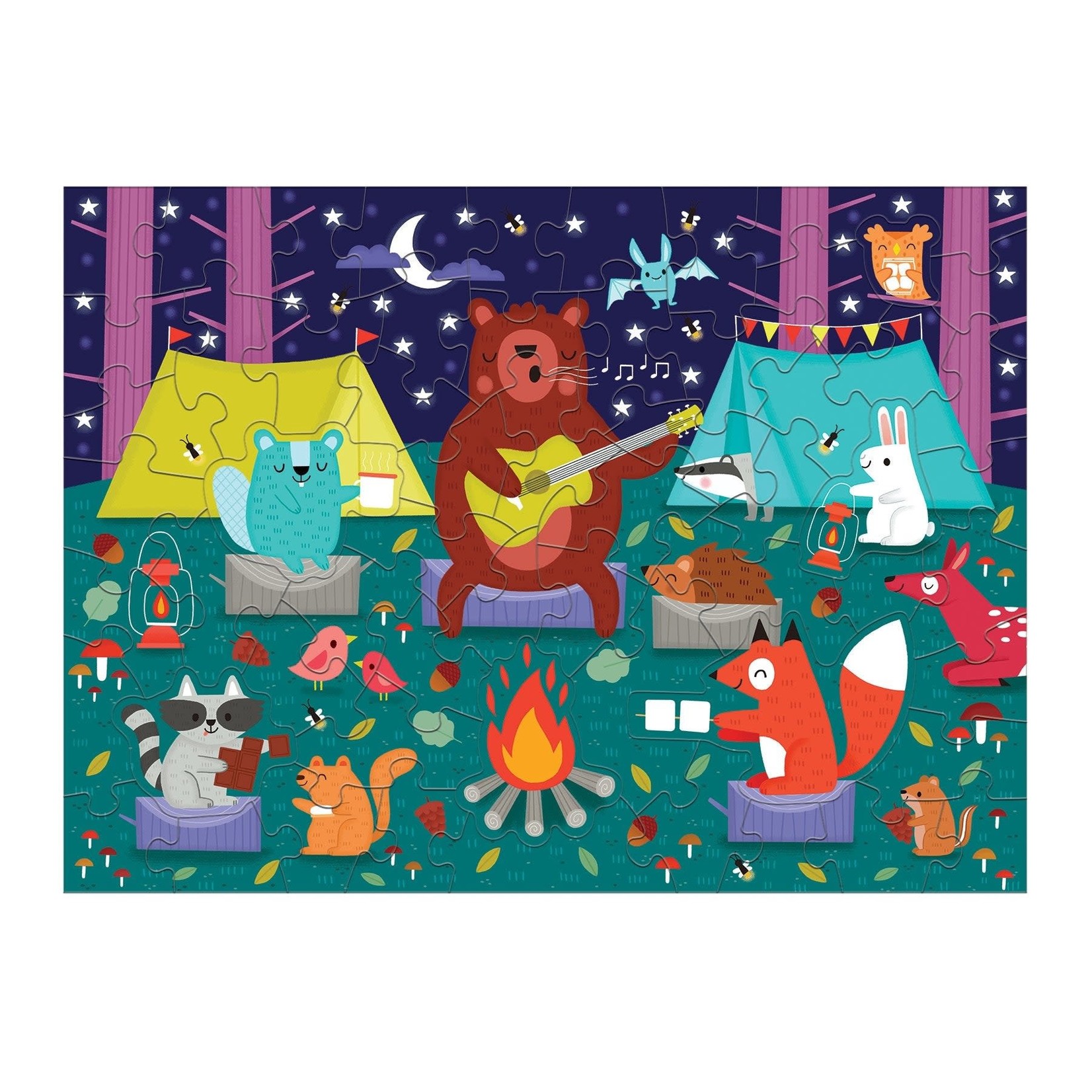 Mudpuppy Scratch and Sniff - Campfire Friends 60 Piece Puzzle