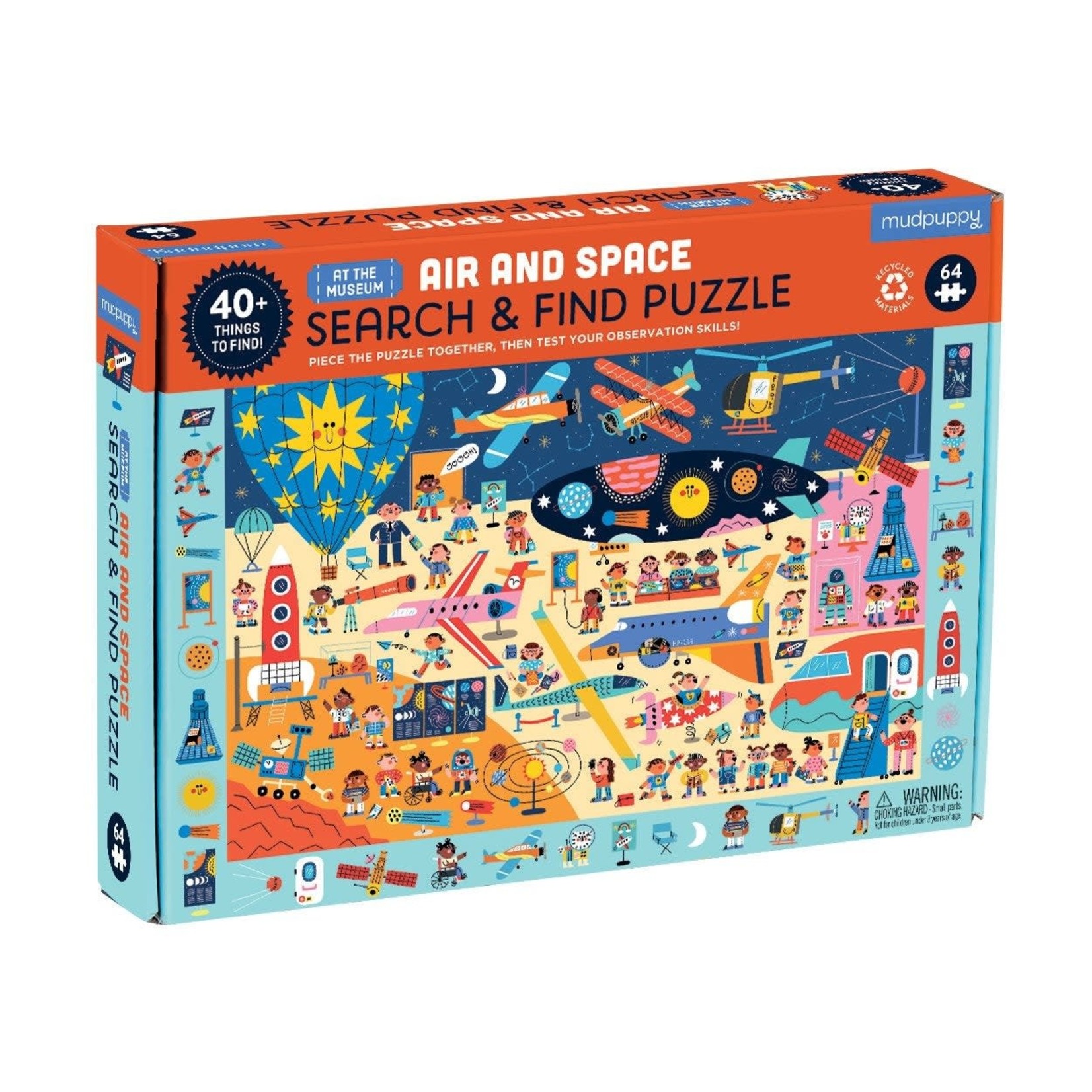 Mudpuppy Search & Find 64 Piece Puzzle - Air and Space Museum