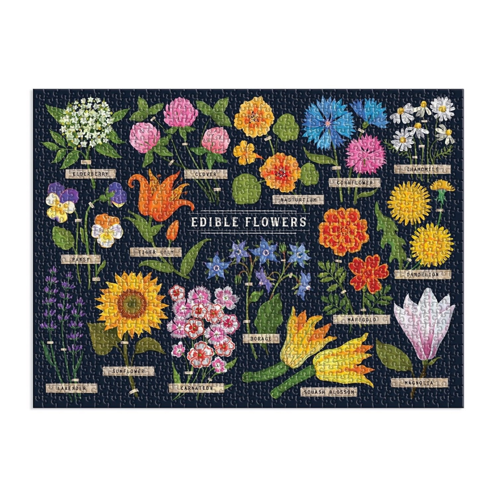 galison Edible Flowers 1000 Piece Jigsaw Puzzle