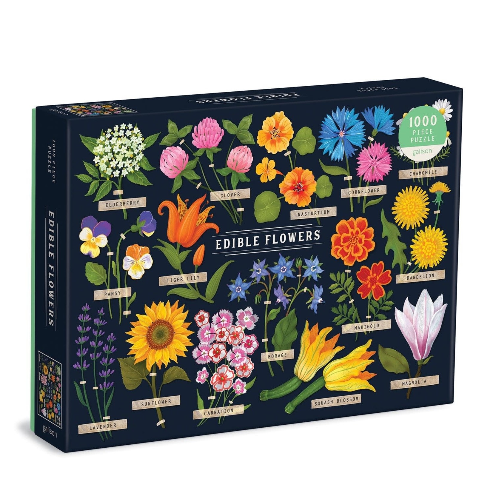 galison Edible Flowers 1000 Piece Jigsaw Puzzle