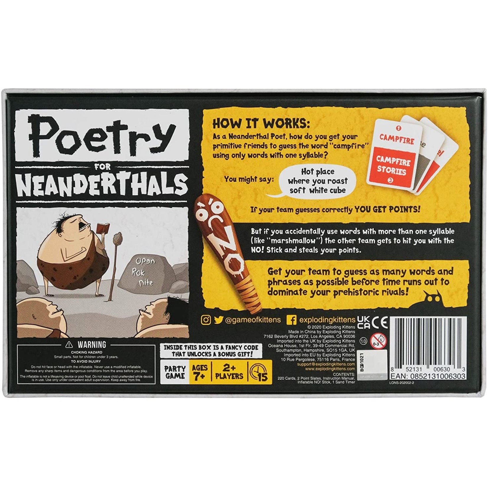 Exploding Kittens Poetry for Neanderthals