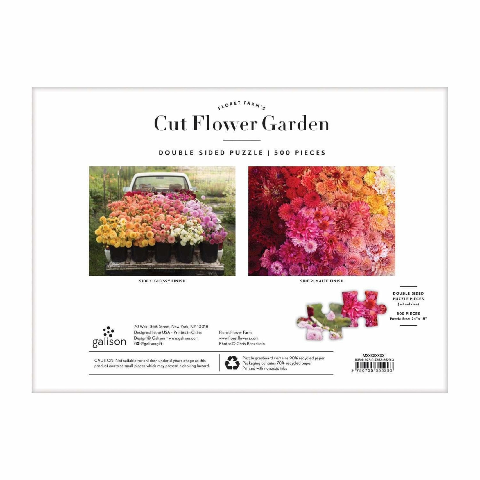 galison Floret Farm's Cut Flower Garden Double-Sided 500 Piece Jigsaw Puzzle
