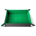 Metallic Dice Games Folding Dice Tray, Velvet: Green 10" x 10"