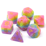Die Hard Dice 7 Piece RPG Set - Princess Unicorn Bubblegum