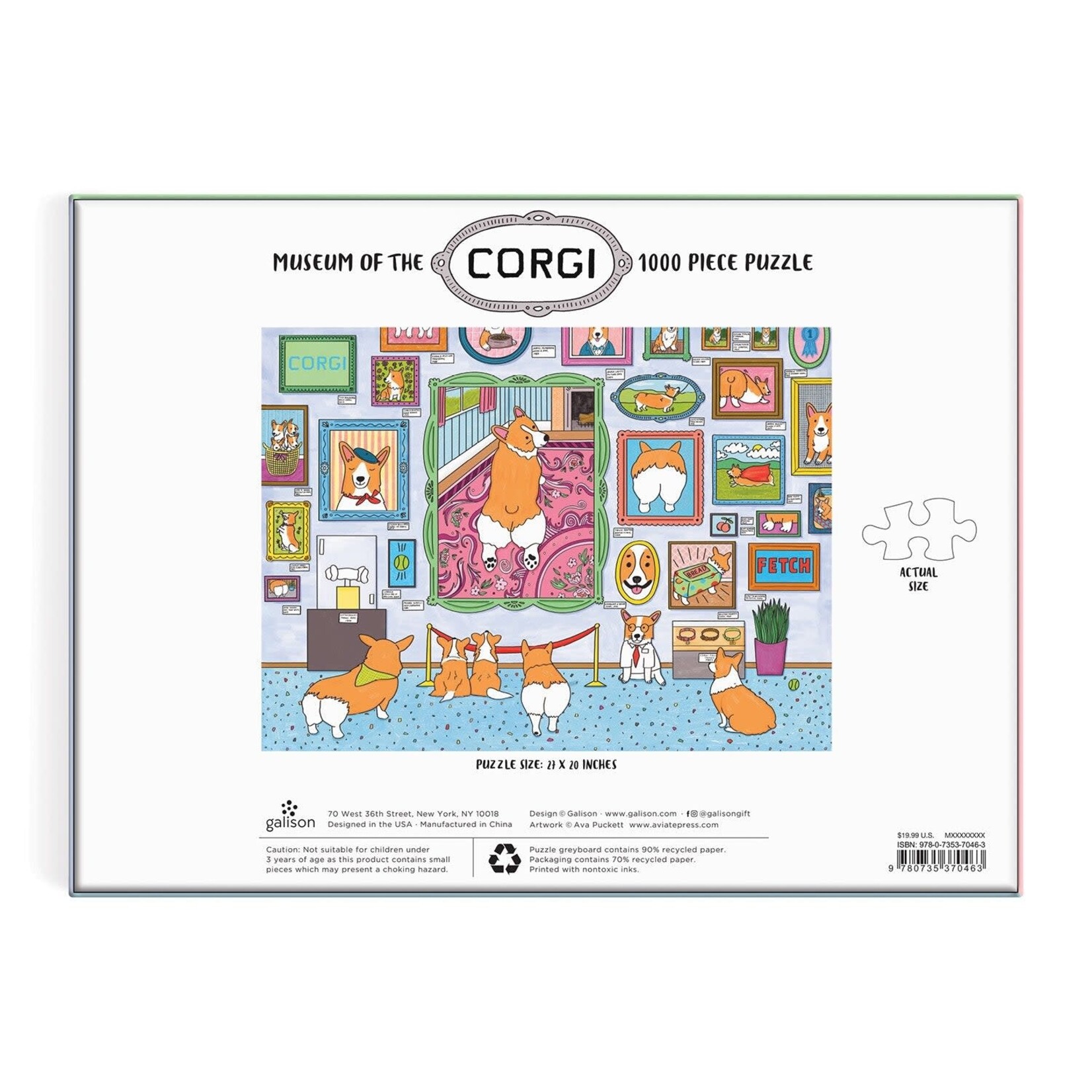 galison Museum of the Corgi 1000 Piece Puzzle