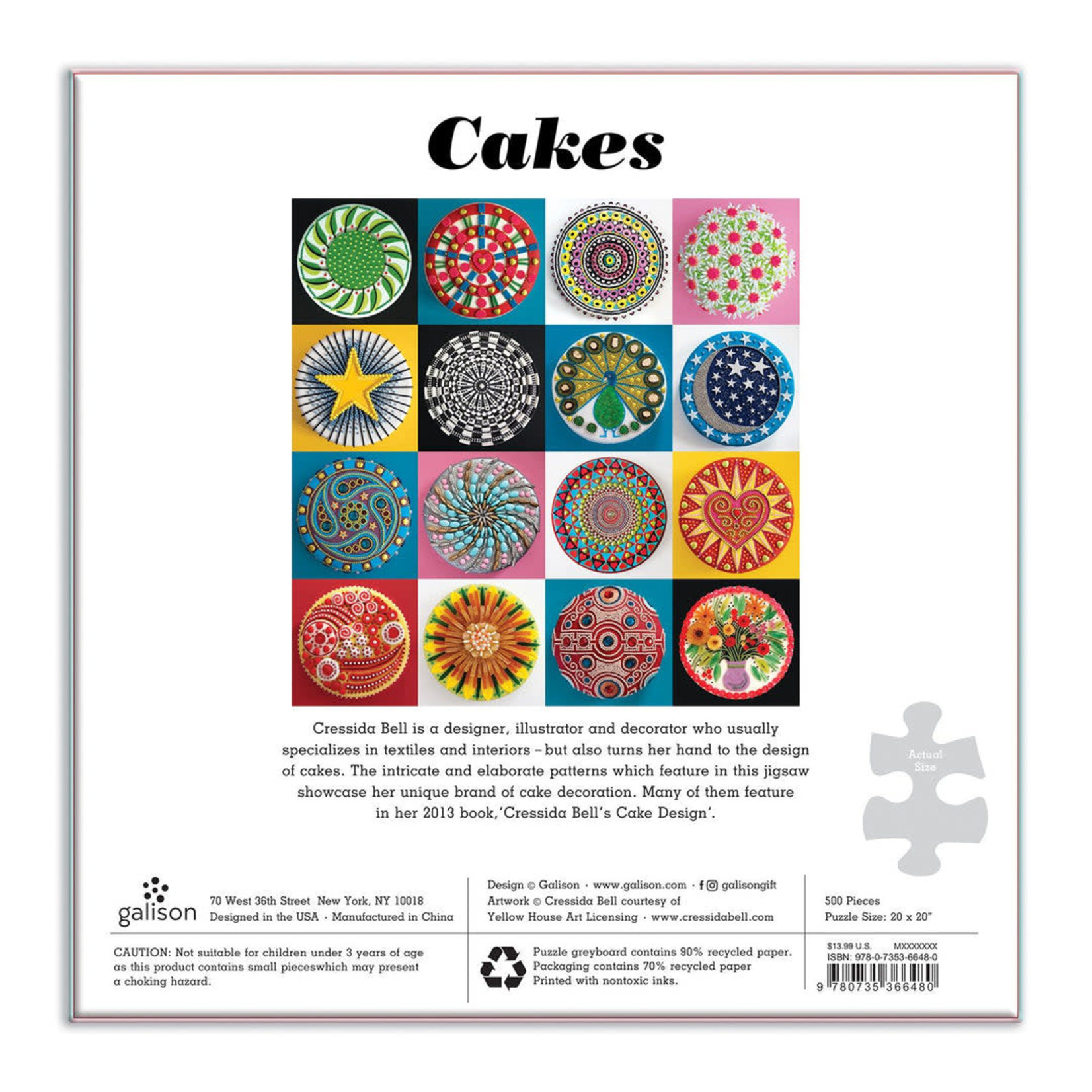 galison Cakes 500 Piece Jigsaw Puzzle