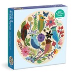 galison Circle of Avian Friends 1000 Piece Round Jigsaw Puzzle