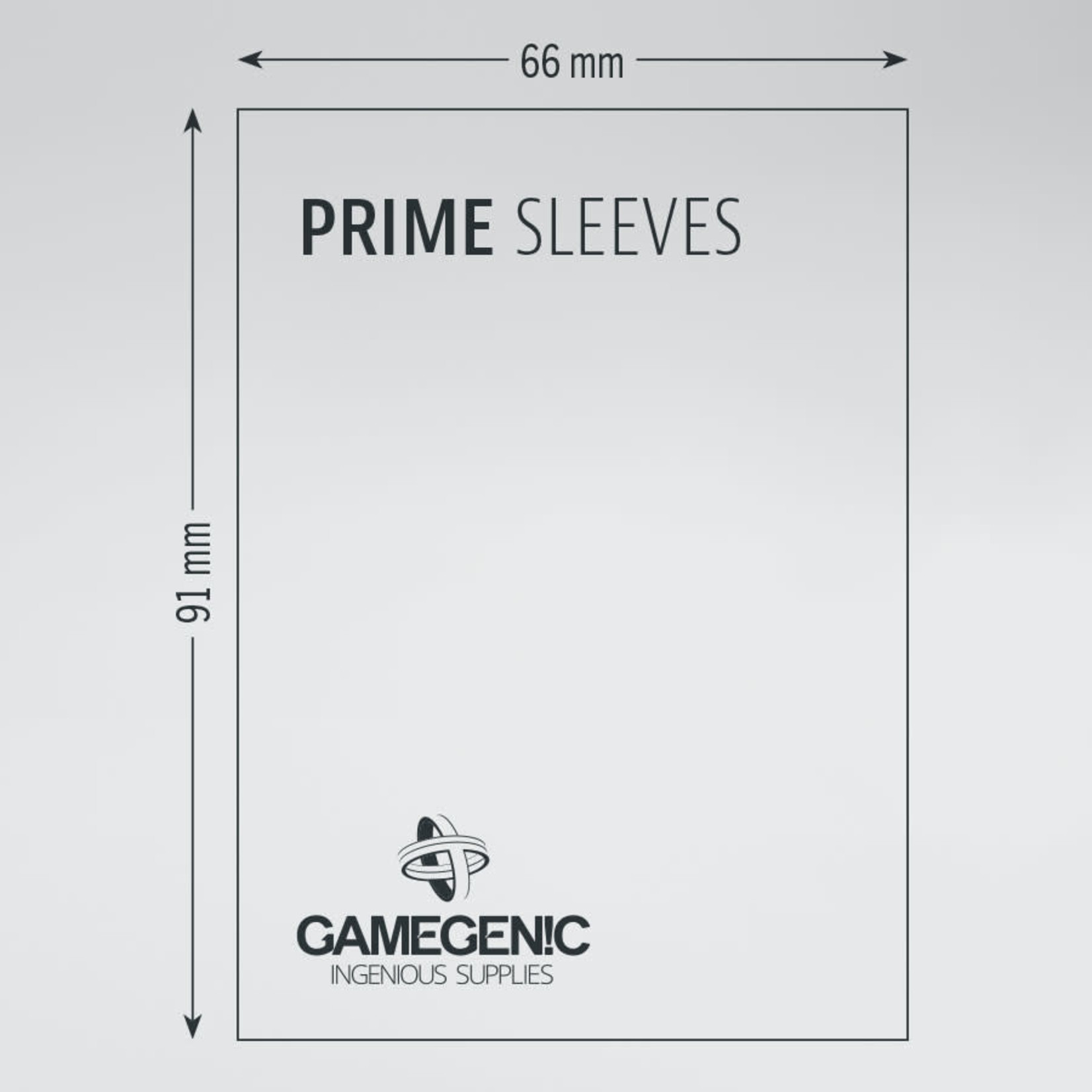 Gamegenic Prime Sleeves: Gray (66 x 91mm)