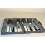 Worldwise Imports Backgammon Set: 18" Grey Vinyl