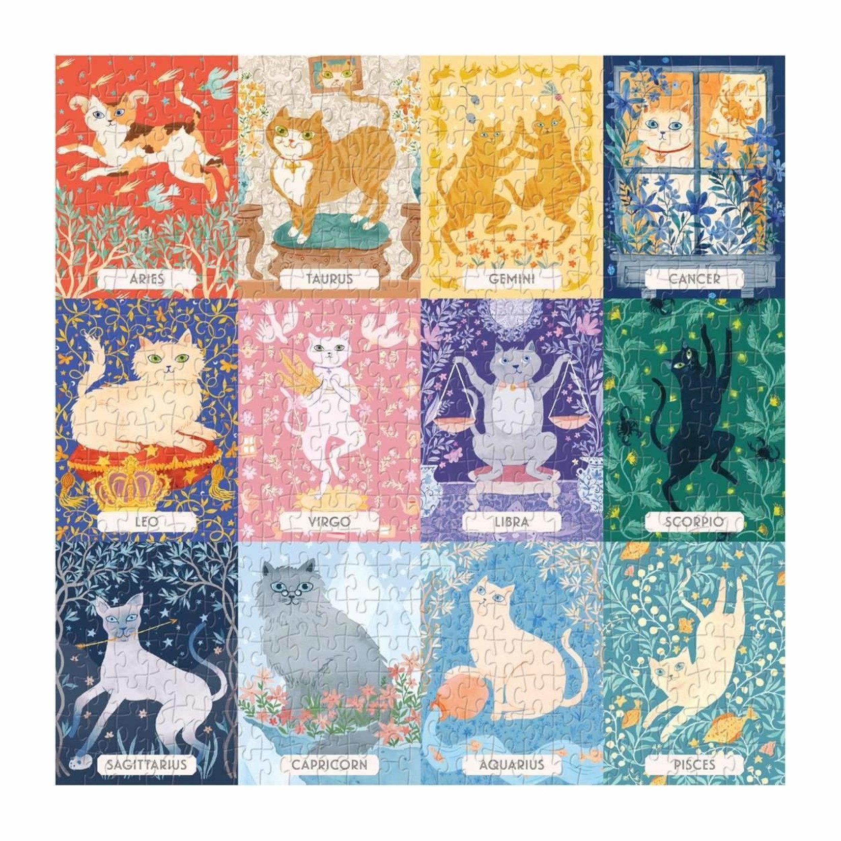 galison Cat Zodiac 500 Piece Jigsaw Puzzle