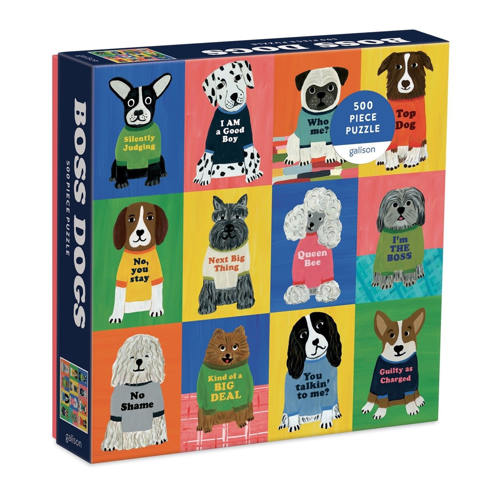 galison Boss Dogs 500 Piece Family Jigsaw Puzzle