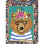 Heye Floral Friends - Gentle Bruin 1000 Piece Puzzle