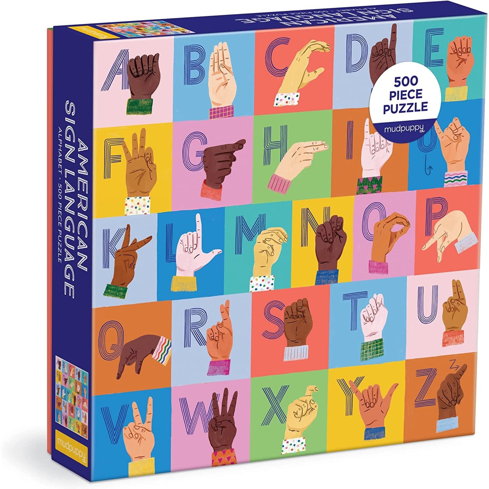 Mudpuppy American Sign Language 500 Piece Family Puzzle