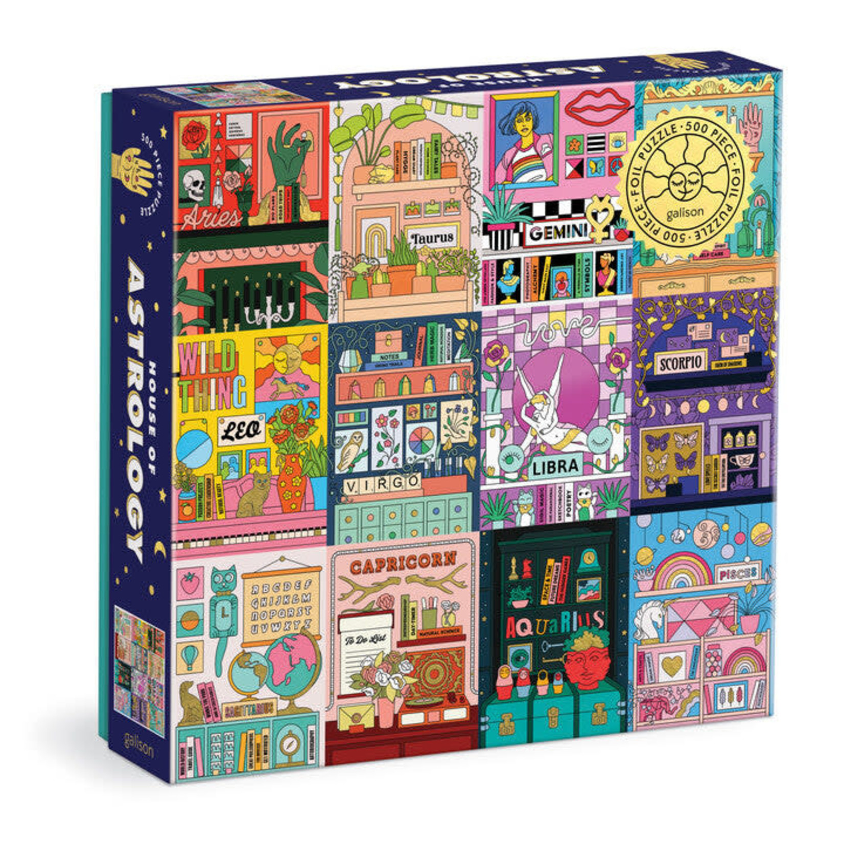 galison House of Astrology 500 Piece Foil Puzzle