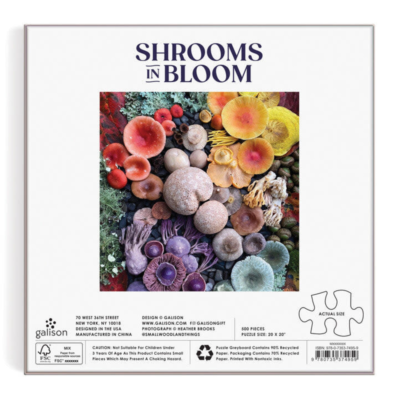 galison Shrooms in Bloom 500 Piece Puzzle