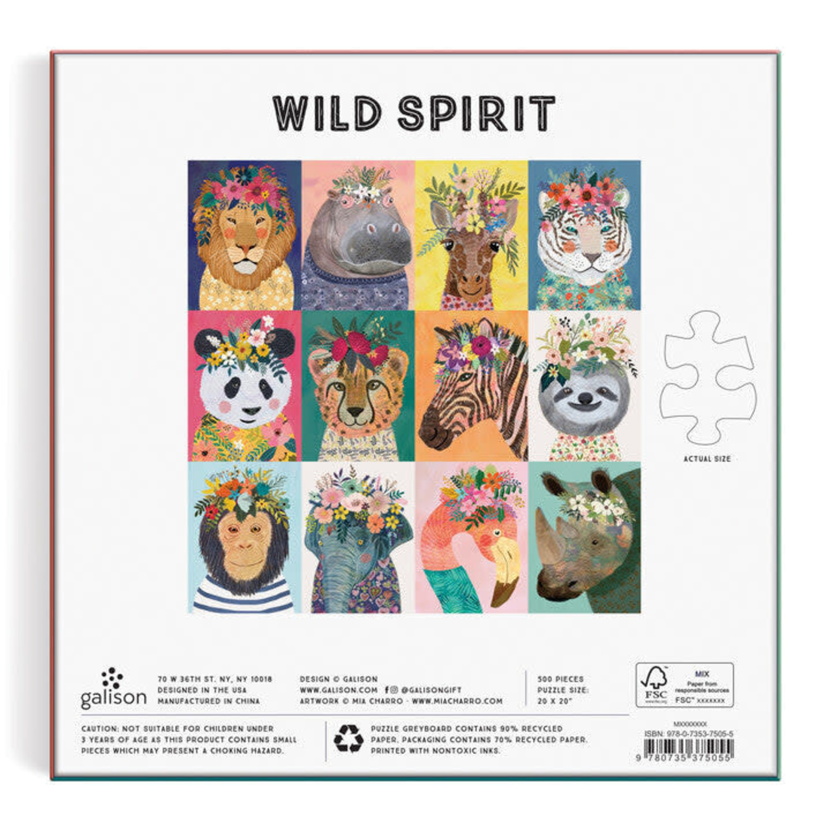 galison Wild Spirit 500 Piece Puzzle