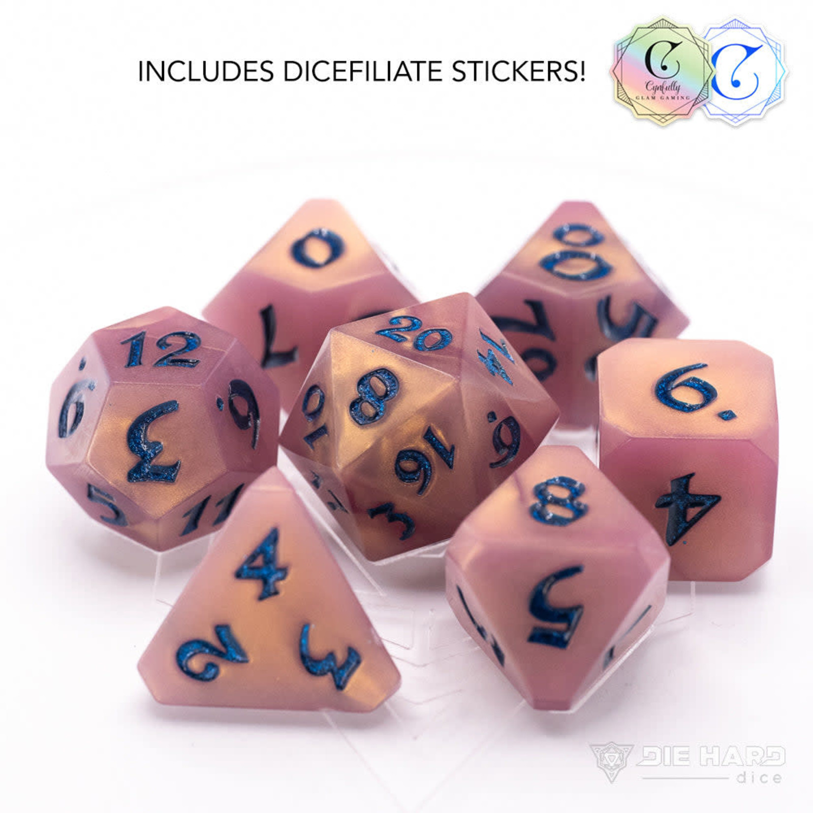 Die Hard Dice 7 Piece RPG Set - Avalore Cynfully Lux from Cynthia Marie