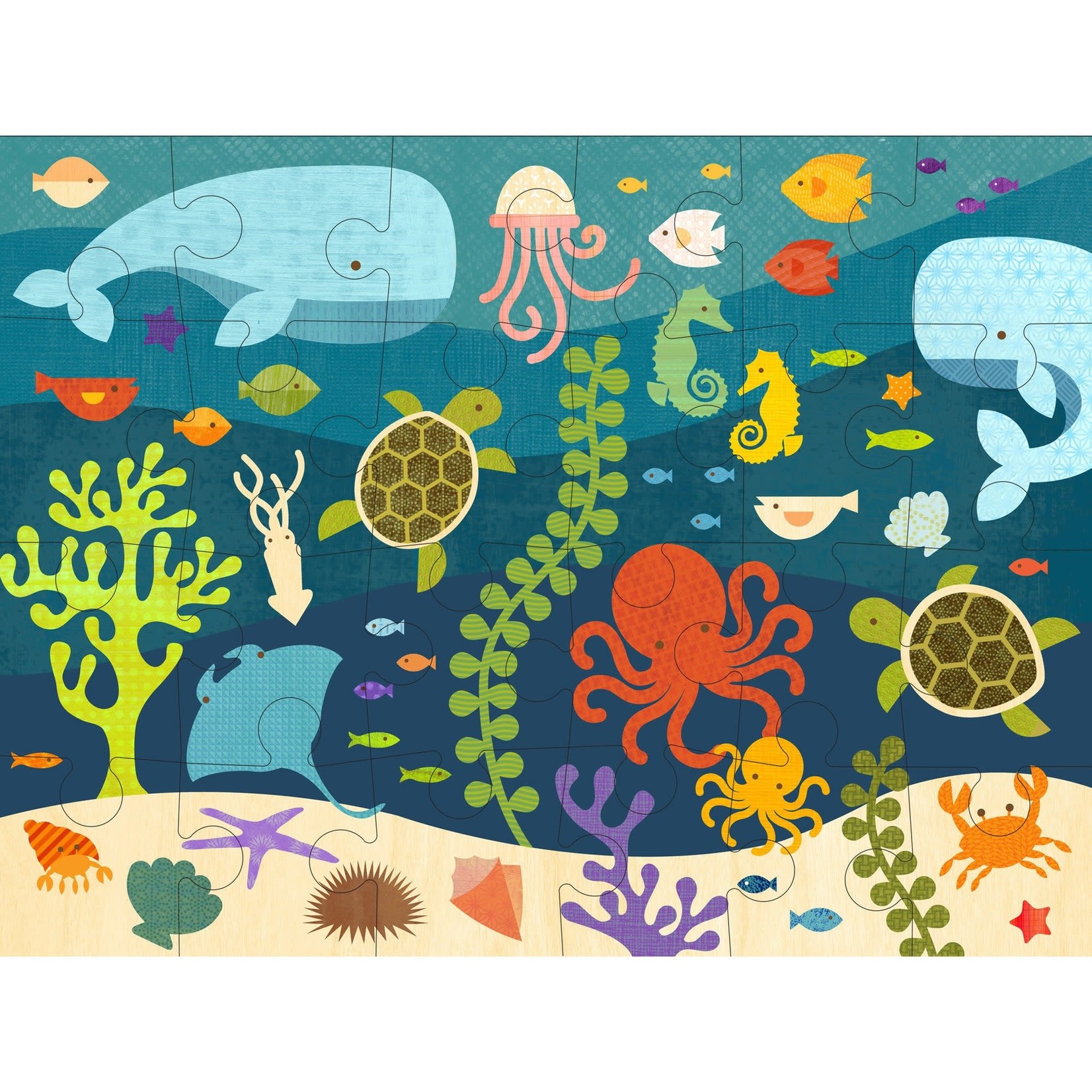 Petit Collage Ocean Life 24 Piece Floor Puzzle