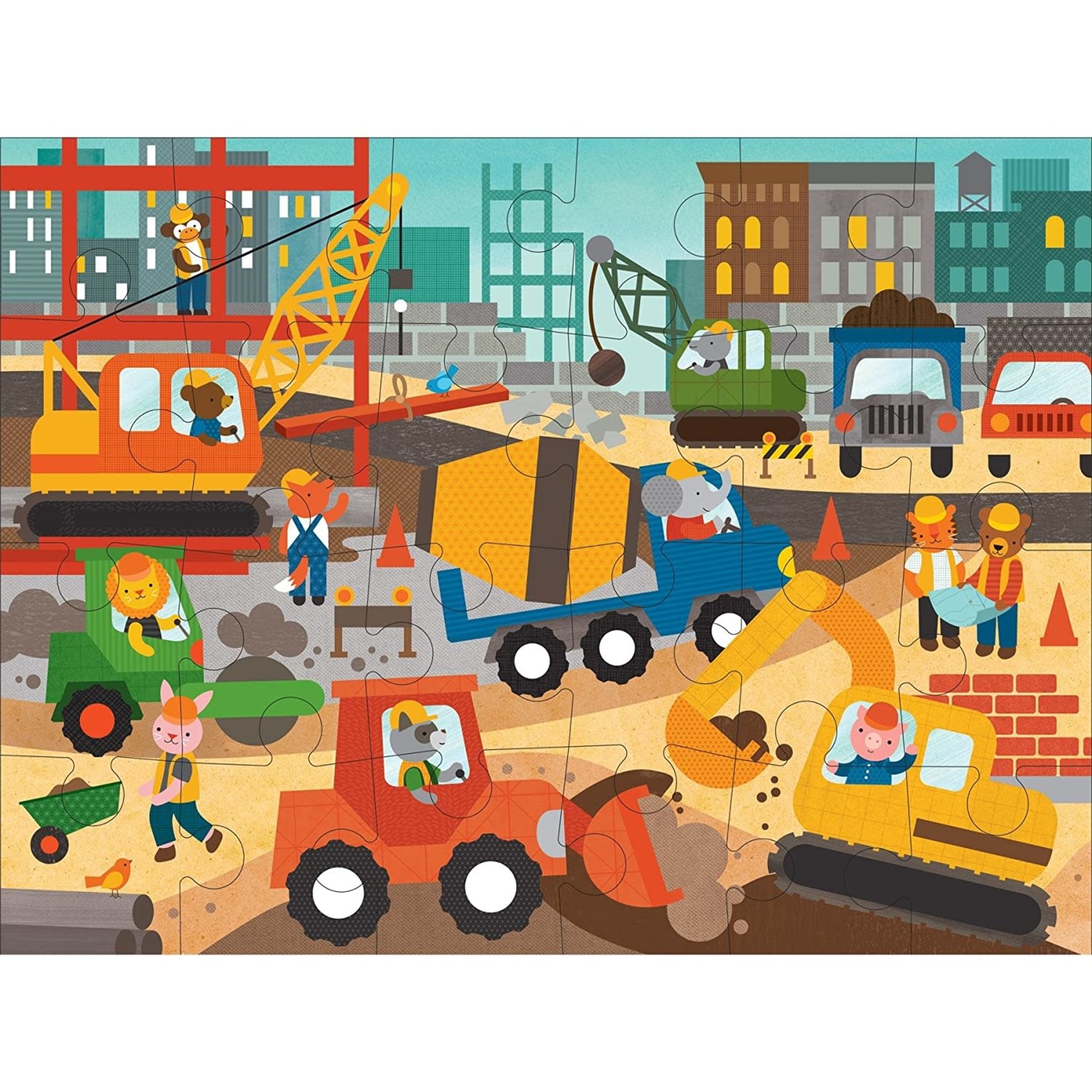 Petit Collage Construction Site 24 Piece Floor Puzzle