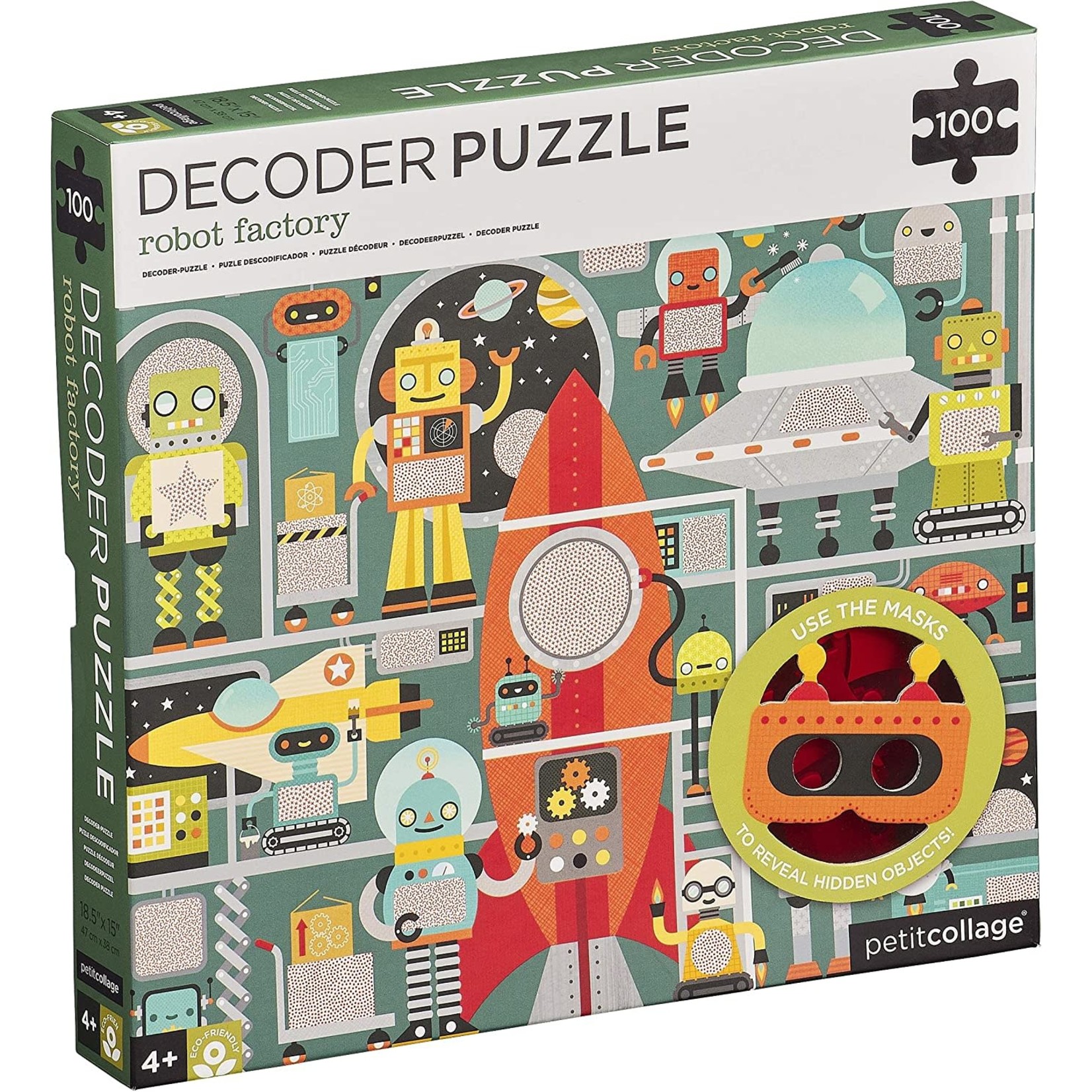 Petit Collage Robot Factory 100 Piece Decoder Puzzle