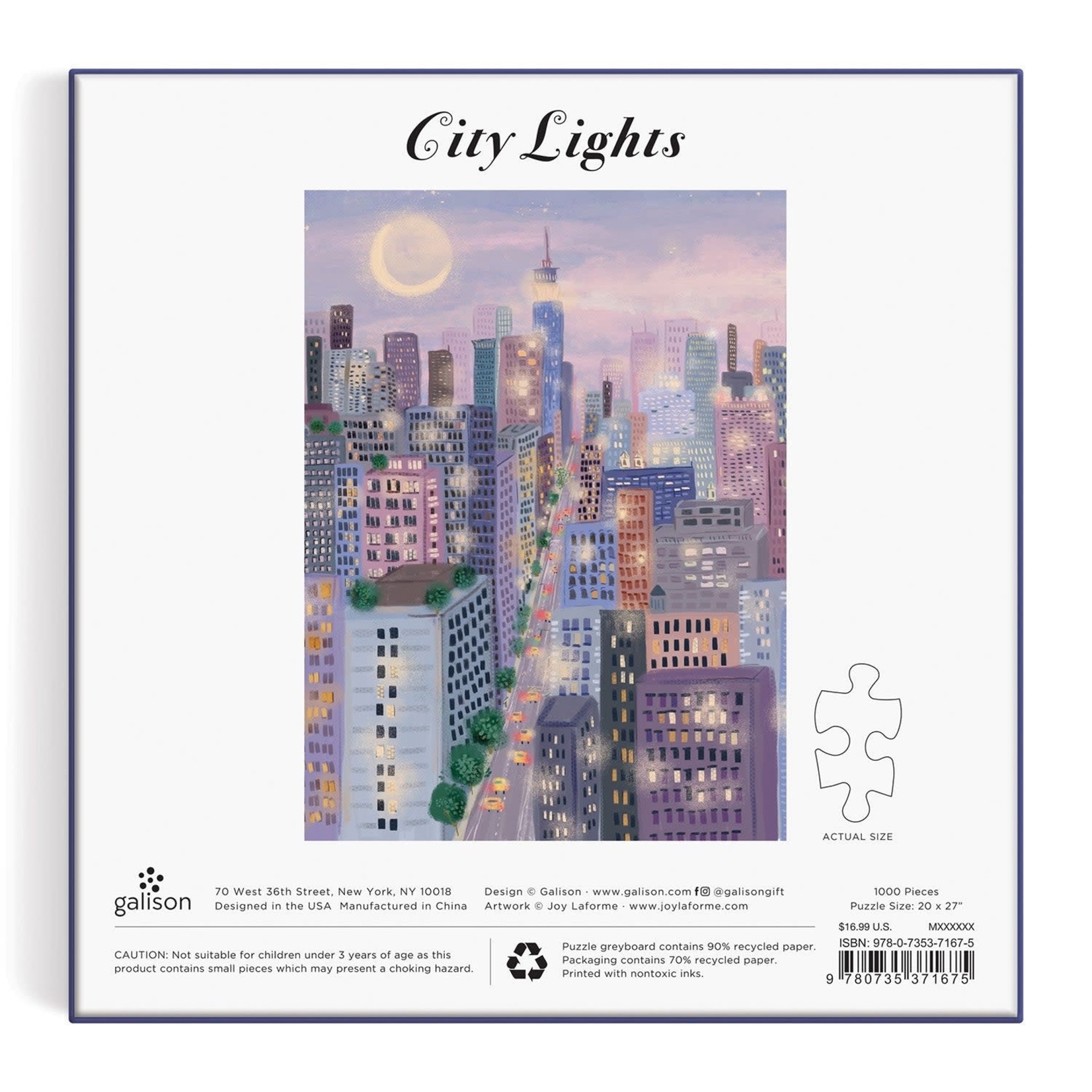galison City Lights 1000 Piece Puzzle