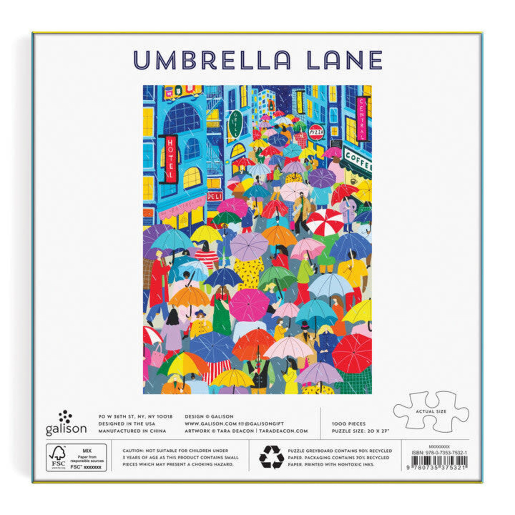 galison Umbrella Lane 1000 Piece Puzzle