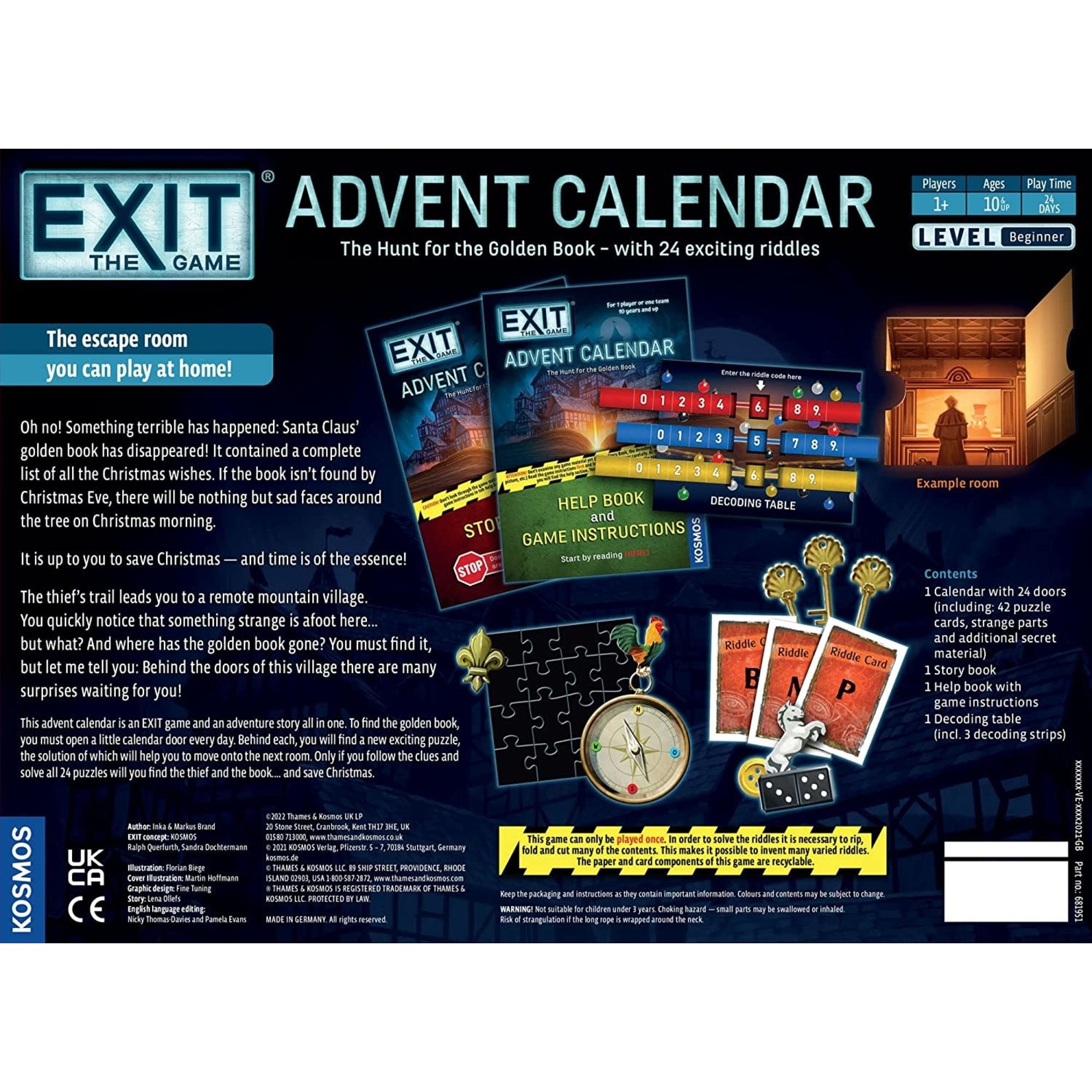 Thames & Kosmos Exit: Advent Calendar - The Hunt for the Golden Book