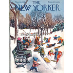 New York Puzzle Co New Yorker, The - Sledding In The Park 500 Piece Puzzle