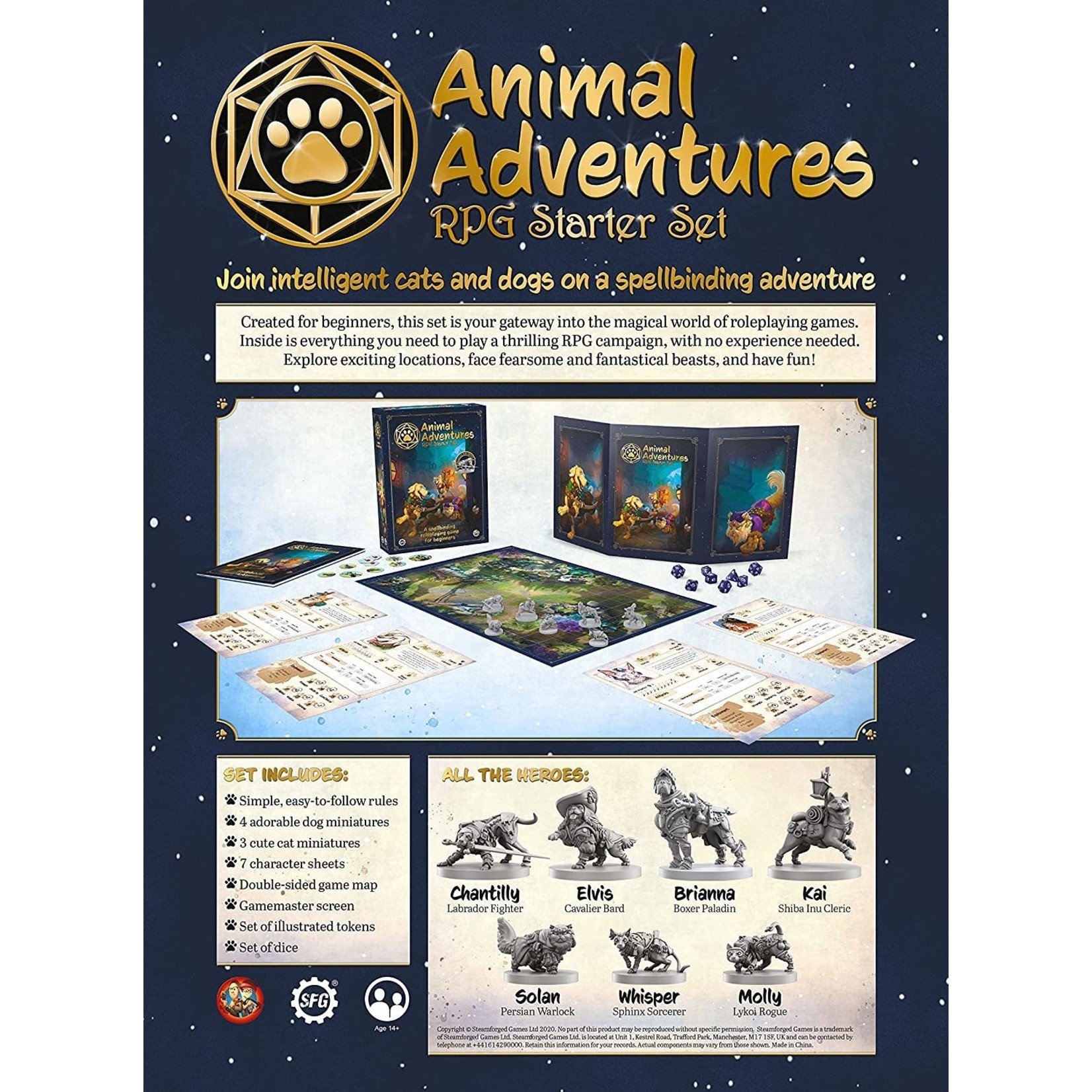 Jogo de Tabuleiro STEAMFORGED GAMES Animal Adventures RPG Starter