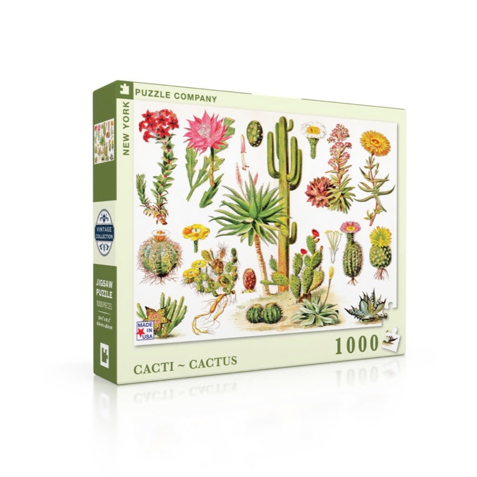New York Puzzle Co Vintage Collection - Cacti ~ Cactus 1000 Piece Puzzle