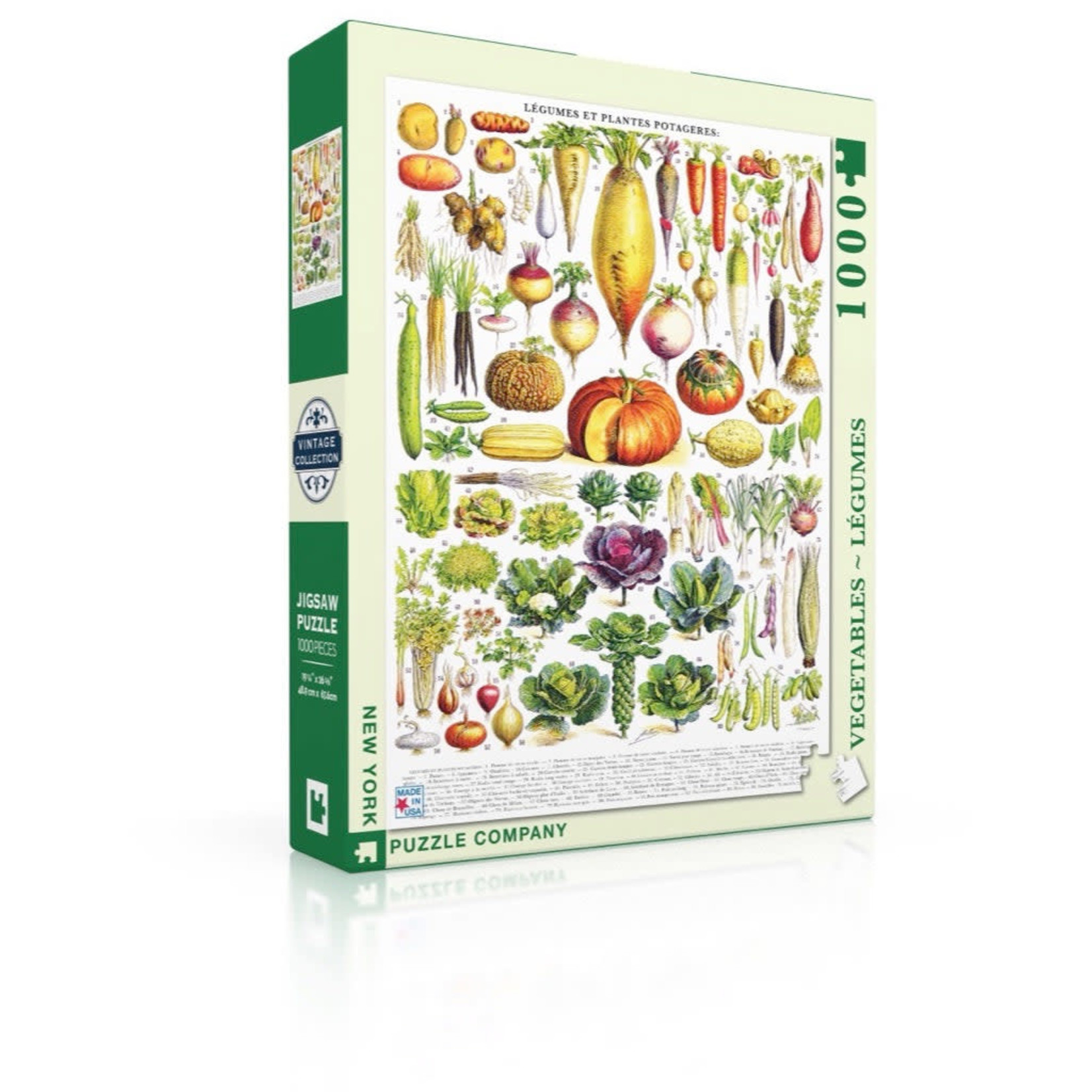 New York Puzzle Co Vintage Collection - Vegetables ~ Legumes 1000 Piece Puzzle