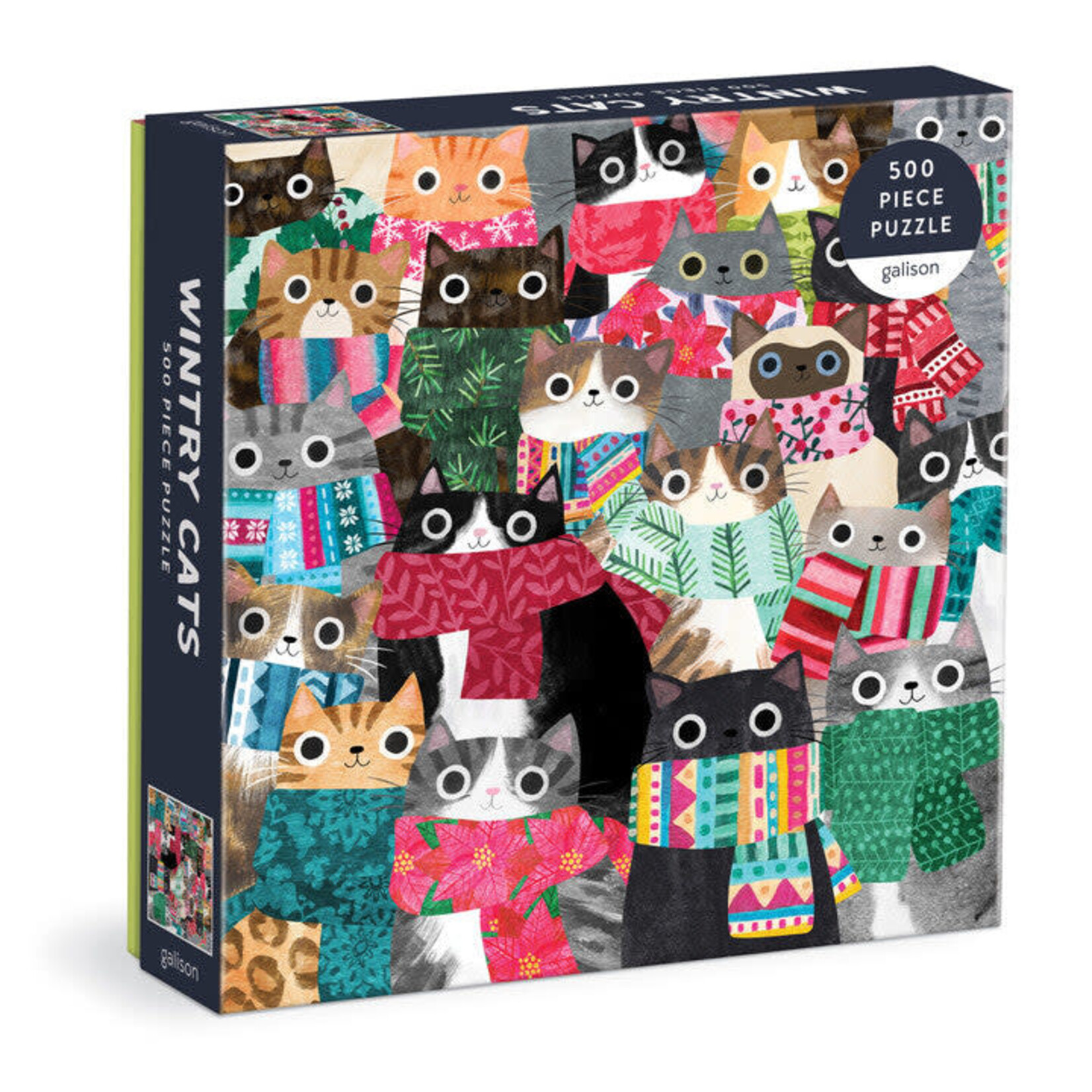 galison Wintry Cats 500 Piece Puzzle
