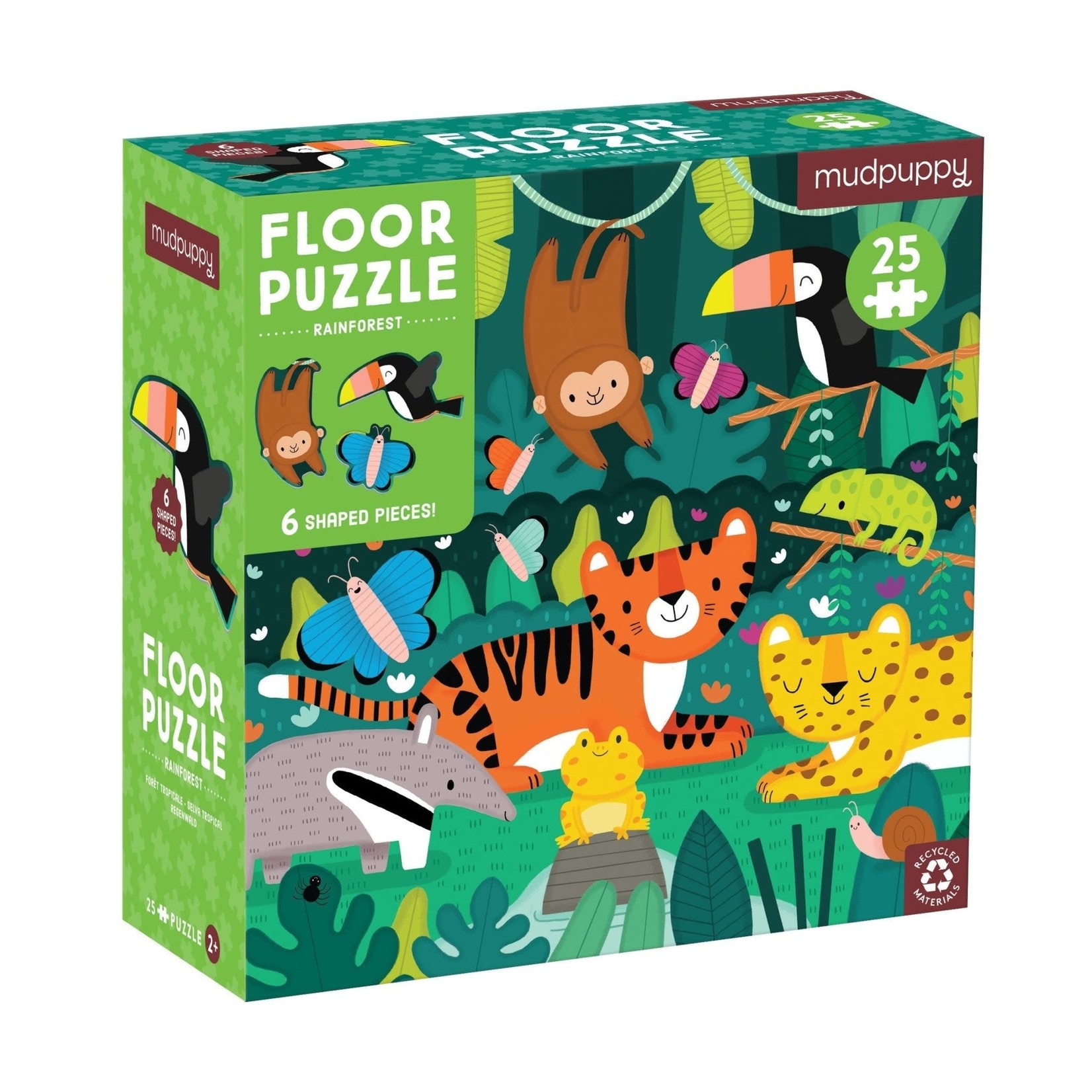Mudpuppy Floor Puzzle - Rainforest 25 Piece Puzzle