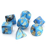 Die Hard Dice 7 Piece RPG Set - Blue and Black Marble